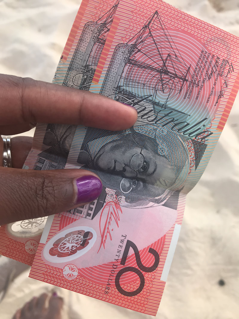 Australian Money MsChurchdress Black Traveller